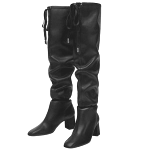 Zara | Slouchy/Over-the-knee Leather Boots - Picture 6 of 13